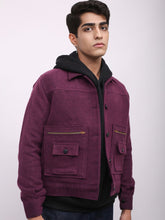 Load image into Gallery viewer, Wine Tweed Jacket Male
